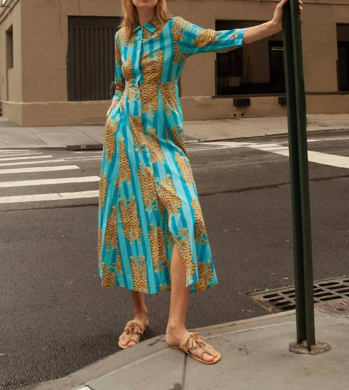 Huge Price Cuts Await!Luciana Maxi Dress In Cyan