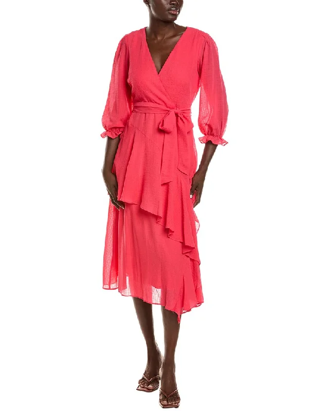 Save More When You Shop More!Maison Tara Check Chiffon Maxi Dress