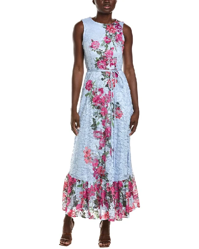 Your Wallet Will Thank You!Maison Tara Printed Lace Maxi Dress