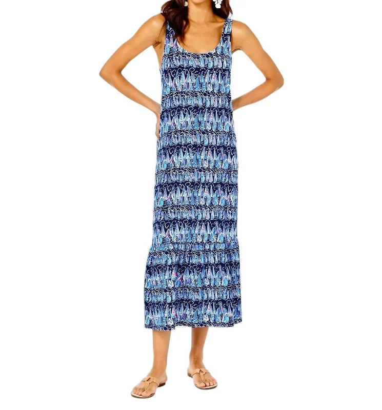 Bigger Savings, Better Shopping!Martins Midi Dress In Low Tide Navy Sails And Stripes