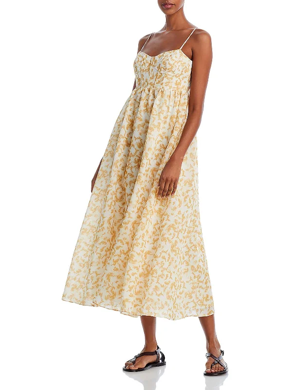 Time to Snag a Bargain!Milika Womens Printed Sweetheart Midi Dress