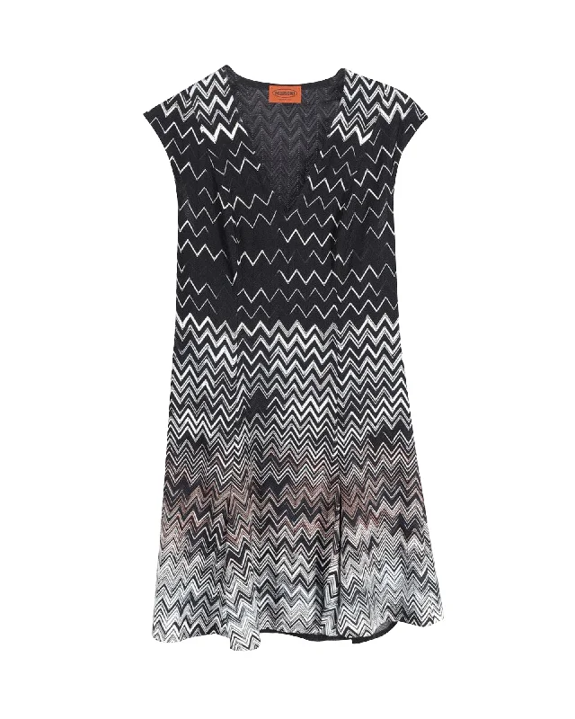 Savings You Can’t Ignore!Missoni Printed V-Neck Mini Dress in Multicolor Cupro