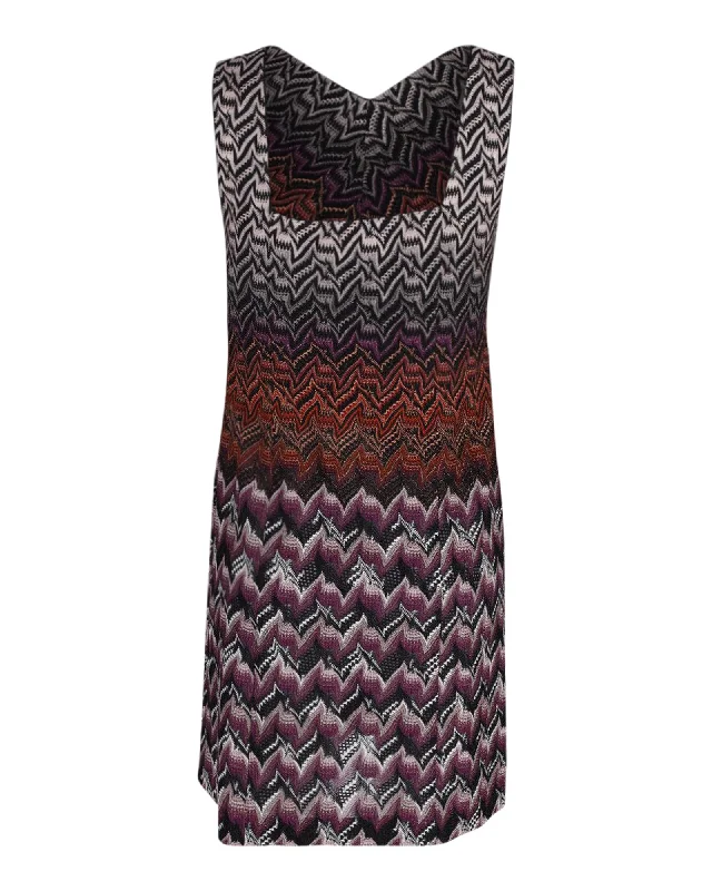 Save Money, Shop Happy!Missoni Sleeveless Mini Dress in Multicolor Print Cupro
