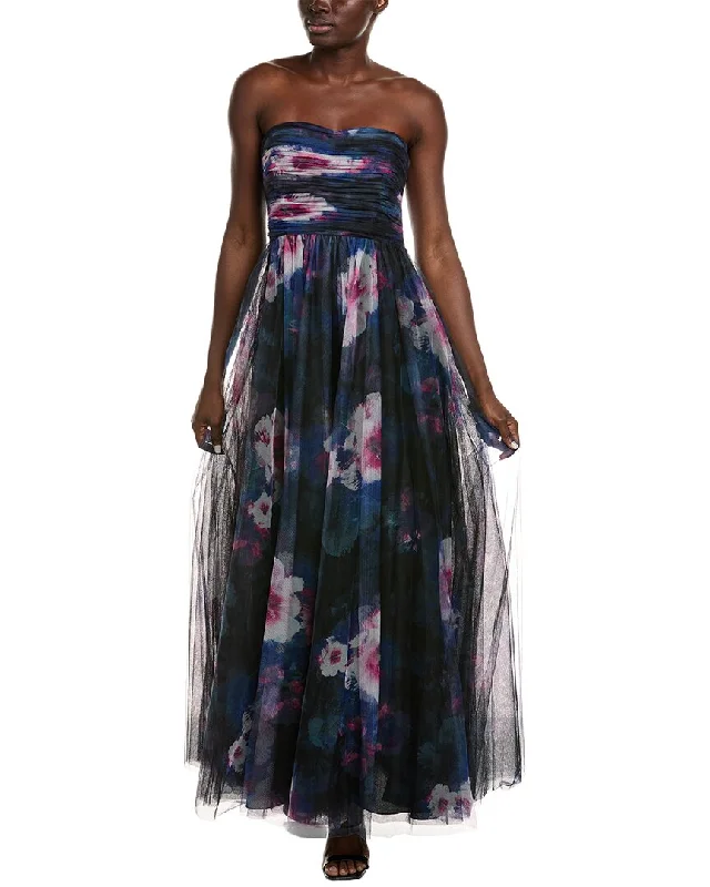 Grab Yours Before It’s Too Late!ML Monique Lhuillier Nataly Tulle Maxi Dress