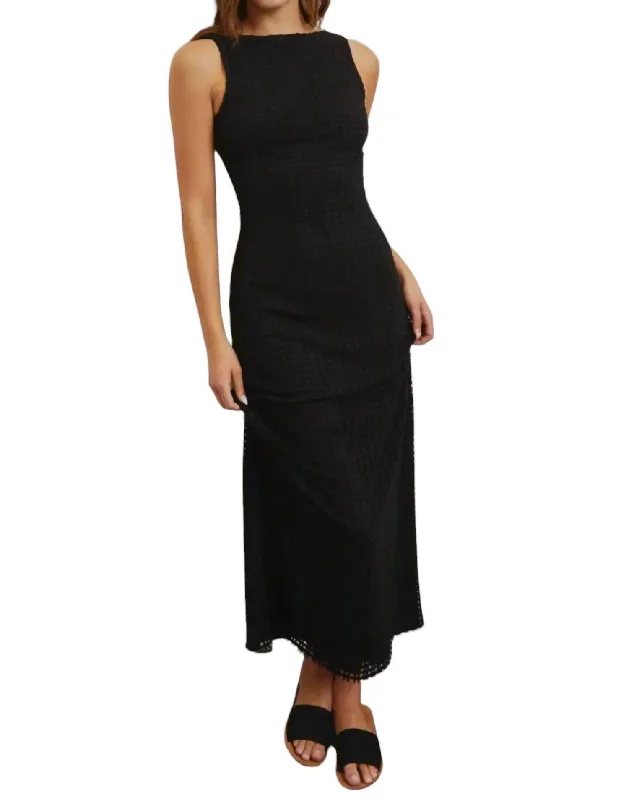 Biggest Sale of the Season!Nadia Net Maxi Dress In Black