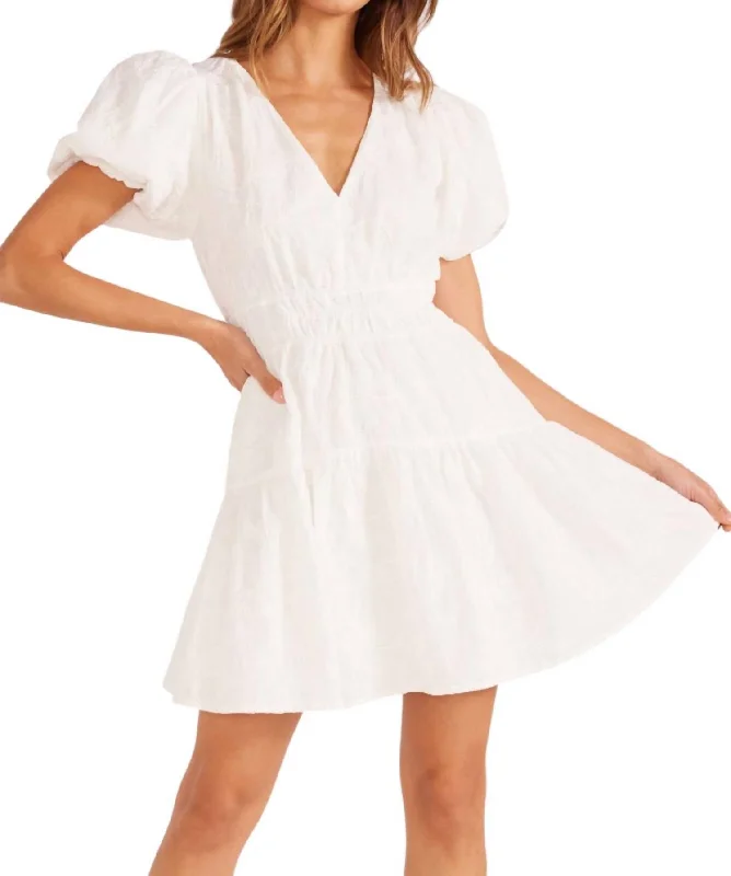 Mega Sale Happening Now!Neve Puff Sleeve Mini Dress In Ivory