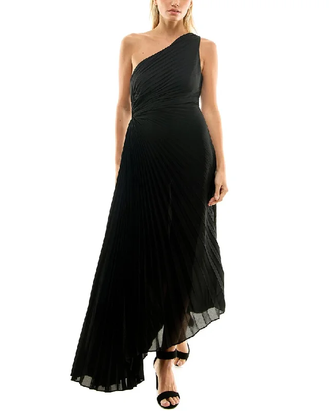 Crazy Discounts Inside!Nicole Miller One Shoulder Maxi Dress