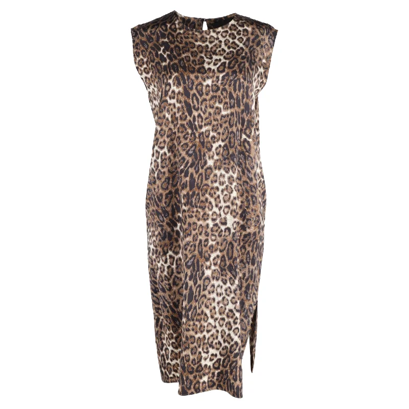 One Day Only – Huge Savings!Nili Lotan Midi Dress in Animal Print Silk