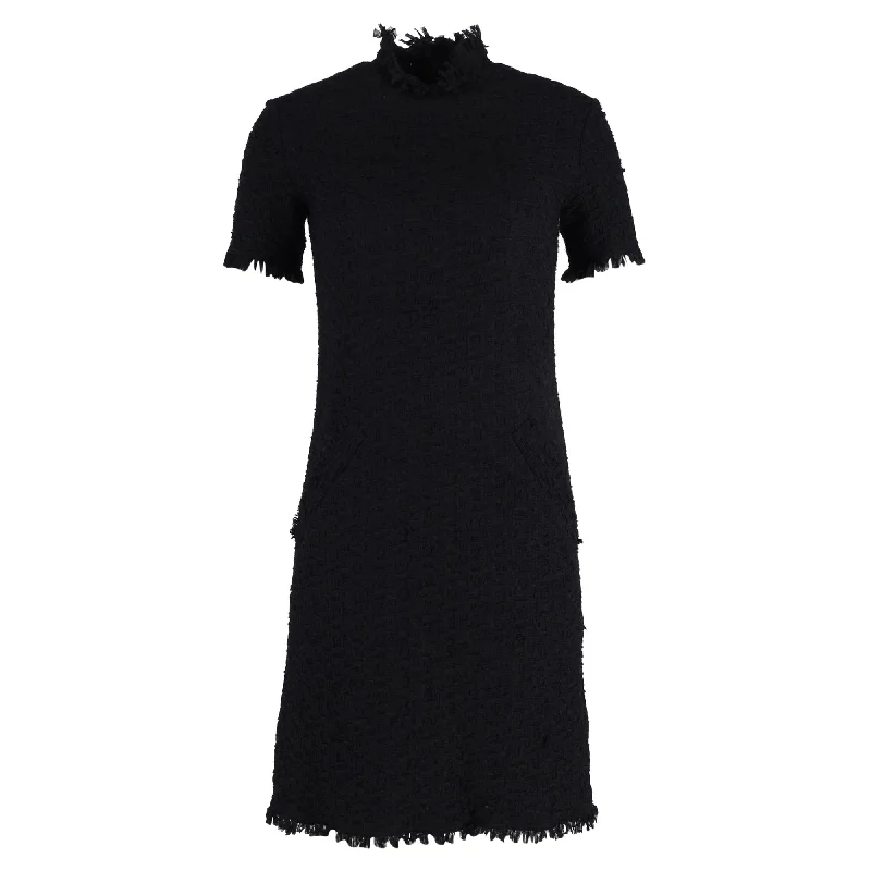 Enjoy Huge Discounts Now!Nina Ricci Tweed Mini Dress in Black Wool