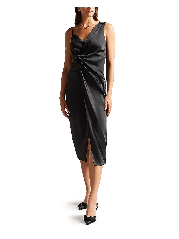 One Day Only – Huge Savings!Odella Womens Asymmetric Midi Midi Dress