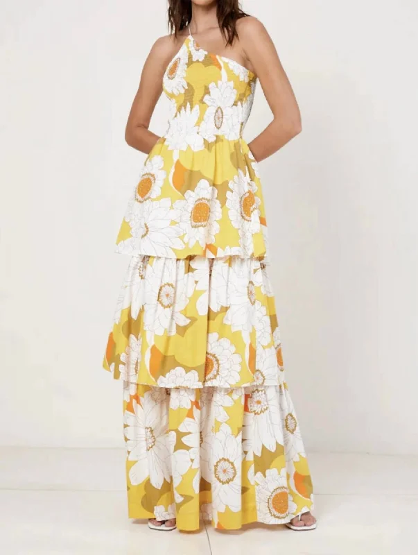 Find Your Perfect Deal Today!One Shoulder Layered Maxi Dress In Venice