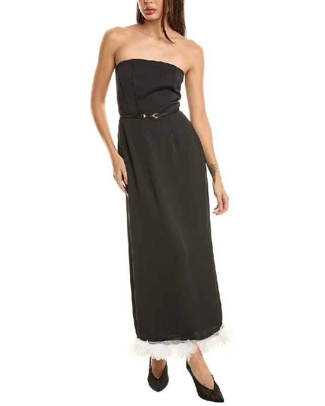 Your Wallet Will Thank You!Pascale La Mode Flower Hem Tube Midi Dress