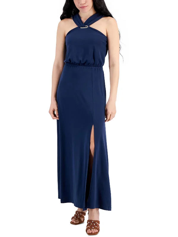 Shop Smart, Save Big!Petites Womens Halter Jersey Maxi Dress