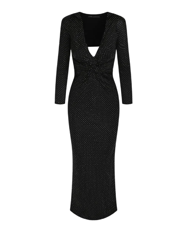 Hurry, Sale Ends Soon!Plunge Neck Sequin Maxi Dress