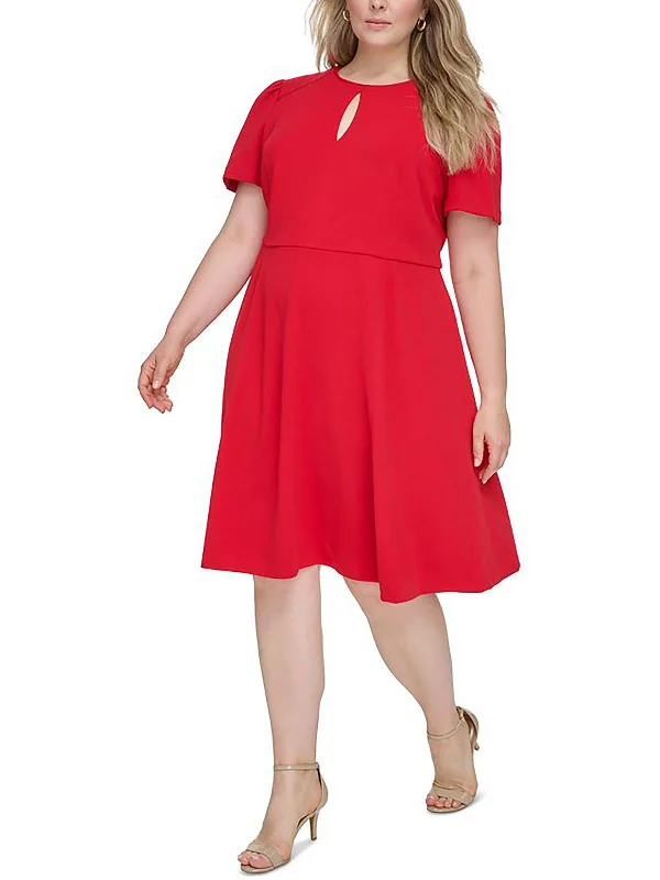 Special Offer – Act Fast!Plus Womens Knit Polyester Midi Dress
