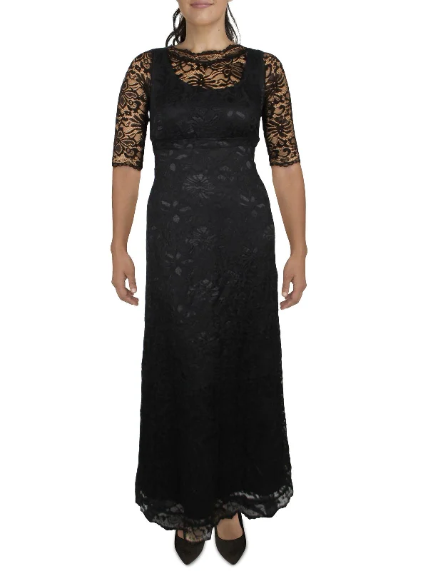 Crazy Discounts Inside!Plus Womens Lace Long Maxi Dress