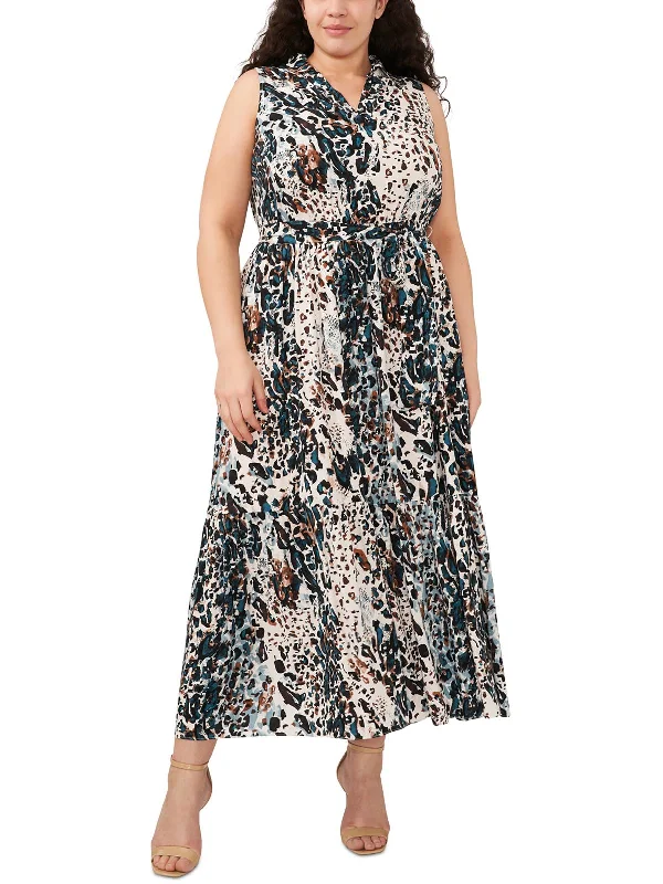 The Sale You’ve Been Waiting For!Plus Womens Printed Rayon Maxi Dress