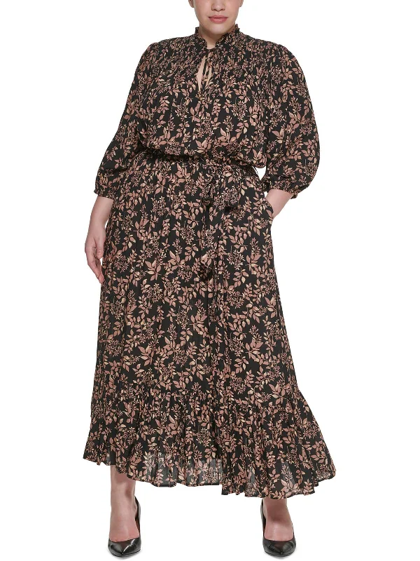 Shop Today, Save Tomorrow!Plus Womens Smocked Maxi Dress