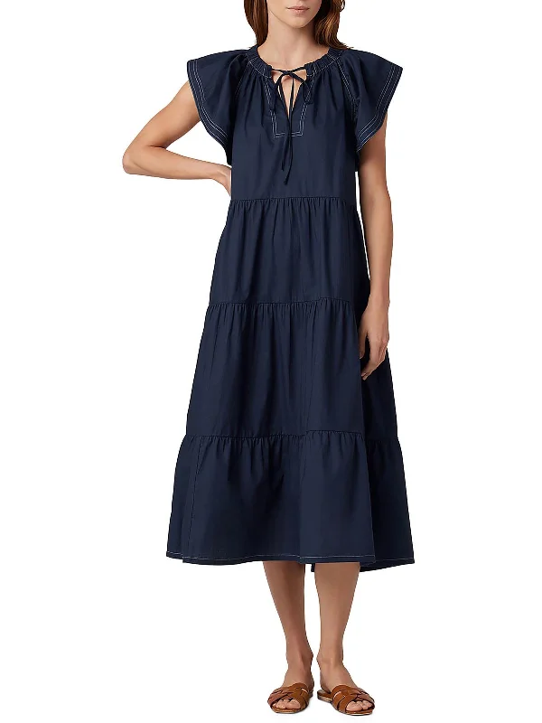 Your Discount is Waiting!Portia Womens Tiered Cotton Maxi Dress