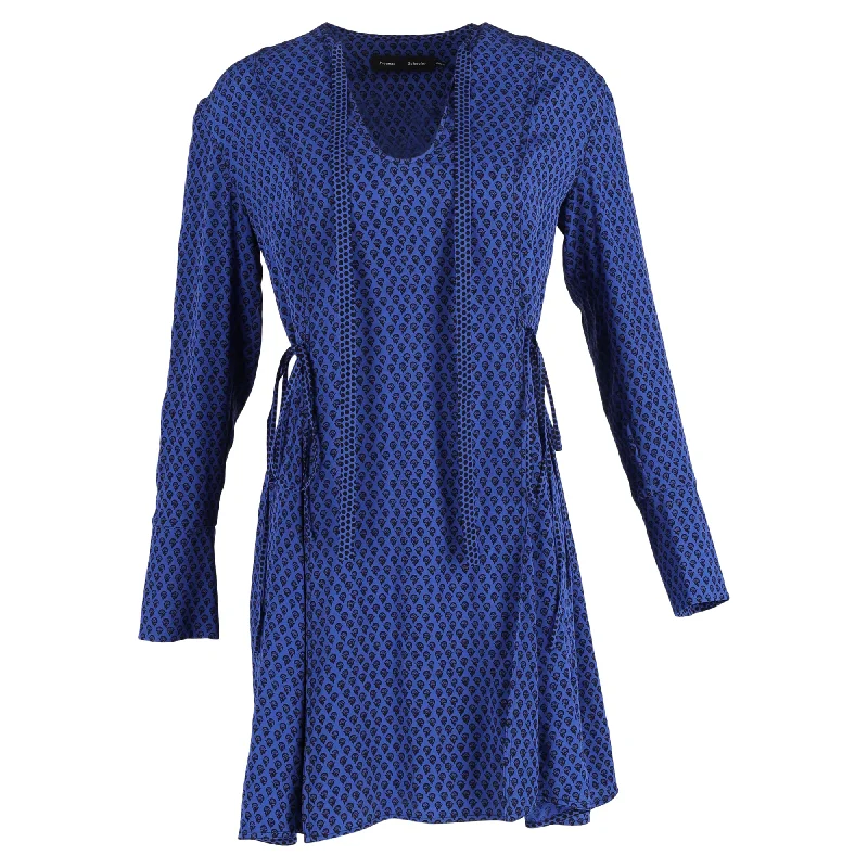Get It Before It’s Gone!Proenza Schouler Printed Mini Dress in Blue Silk