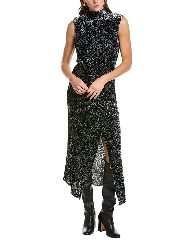 Grab Yours Before It’s Too Late!Ramy Brook Lennon Silk-Blend Velvet Midi Dress