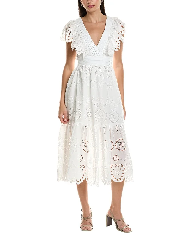 Shop the Hottest Deals!REVERIEE Eyelet Maxi Dress