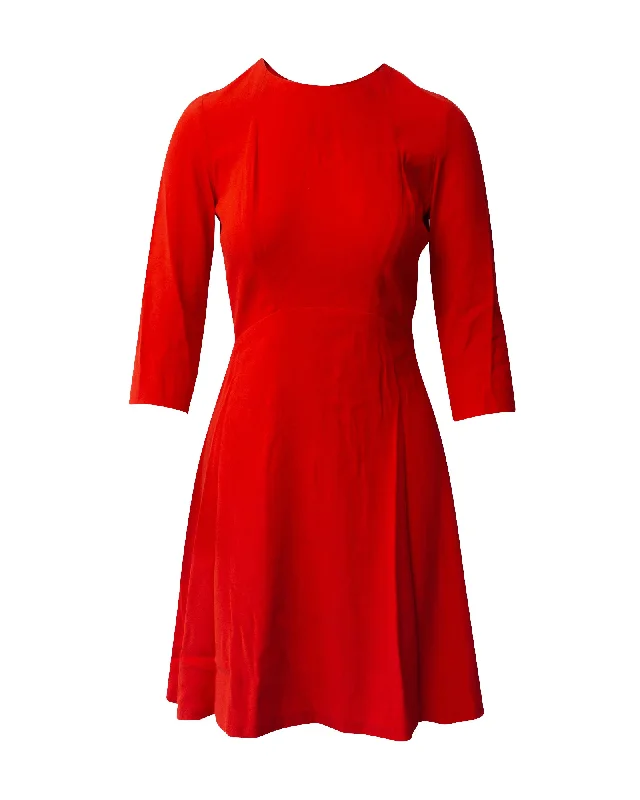 Hottest Discounts of the Year!Sandro Requiem Open-Back Mini Dress in Red Viscose