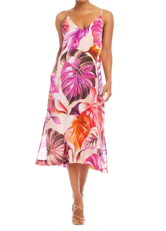 Your Wallet Will Thank You!Side Slit Midi Dress In Print