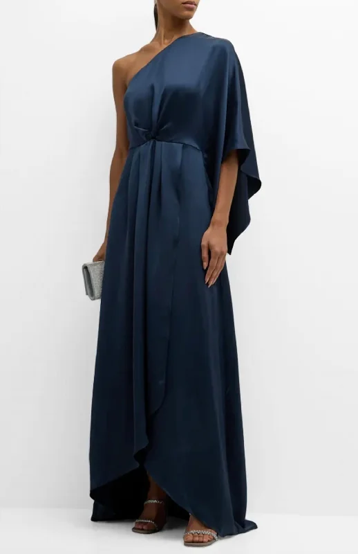 Shop Now and Save!Simone One Shoulder Maxi Dress In Navy Blue