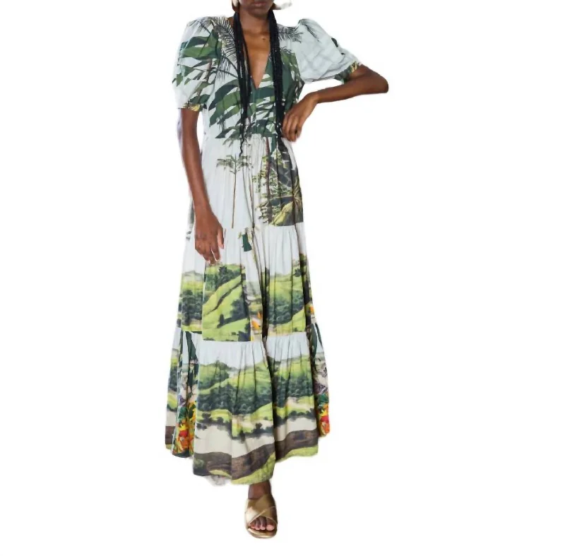 Seasonal Sale – Shop Now!Solana V-Neck Maxi Dress In Landscape