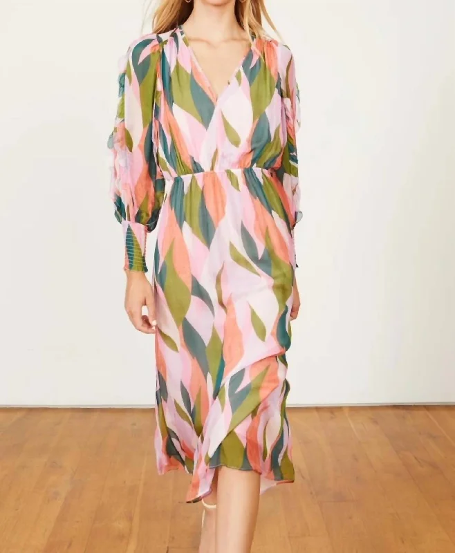 Only a Few Left – Order Now!Stace Lotus Leave Maxi Dress In Lotus Leaves