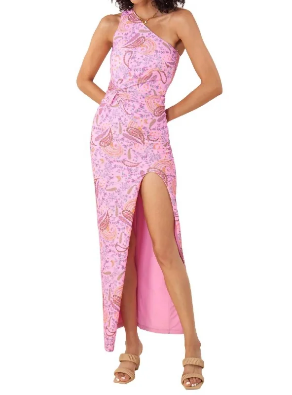 Amazing Prices You Can’t Resist!Stassie One Shoulder Maxi Dress In Pink