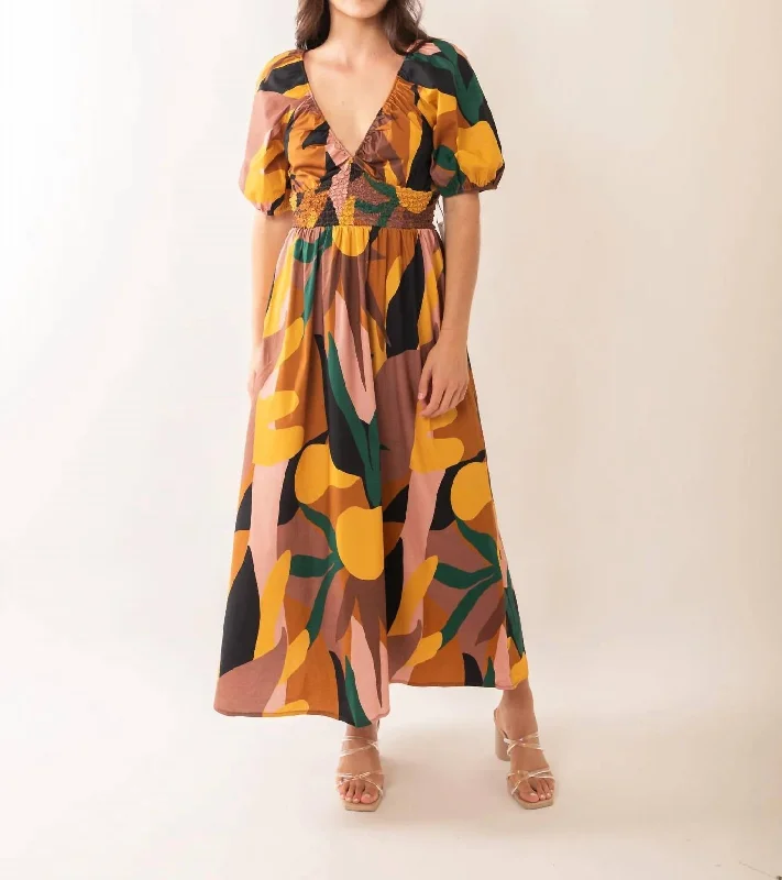 Shop Early, Save Big!Tianna Midi Dress In Multi-Colored