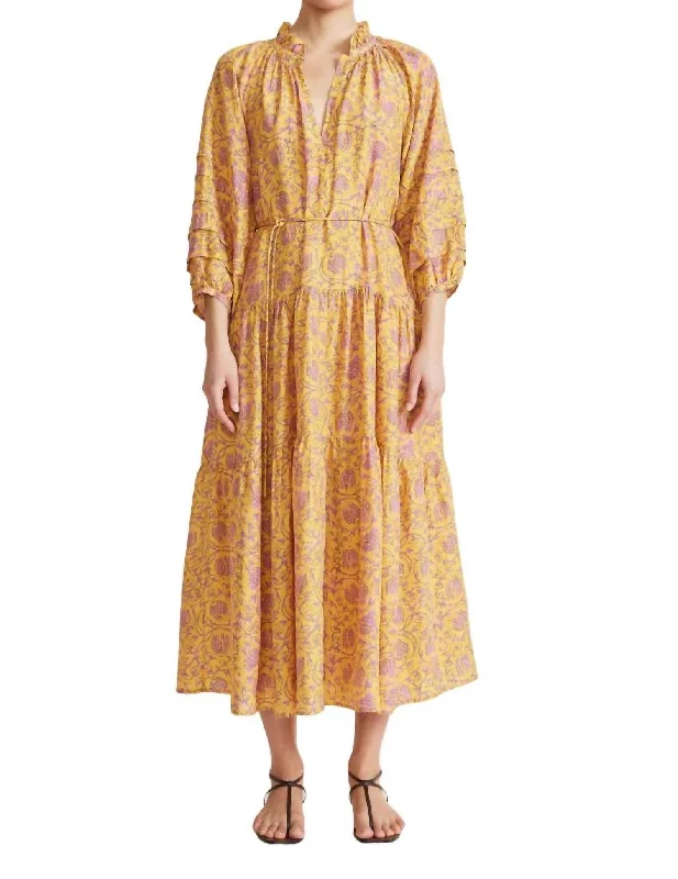Instant Savings Await!Trinidad Maxi Dress In Sunfaded Floral Yellow