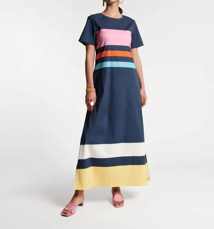 Score Big Savings Today!Vivi Beach Stripe Cotton Maxi Dress