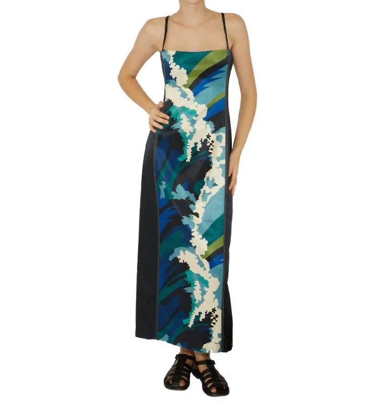 Instant Savings Await!Wave Midi Dress In Blue