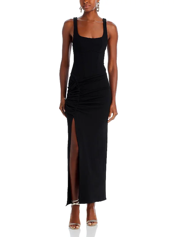 More Discounts, More Joy!Wishaw Womens Ruched Viscose Maxi Dress
