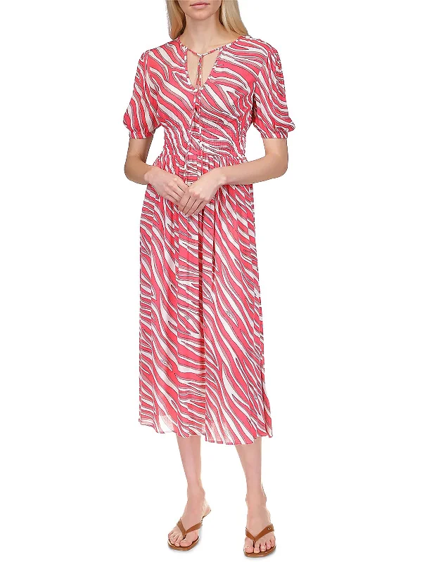 One Click Away from Big Savings!Womens Animal Print Viscose Maxi Dress