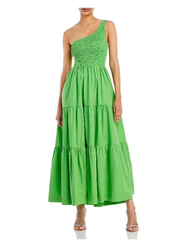 Incredible Savings Inside!Womens Cotton One Shoulder Maxi Dress
