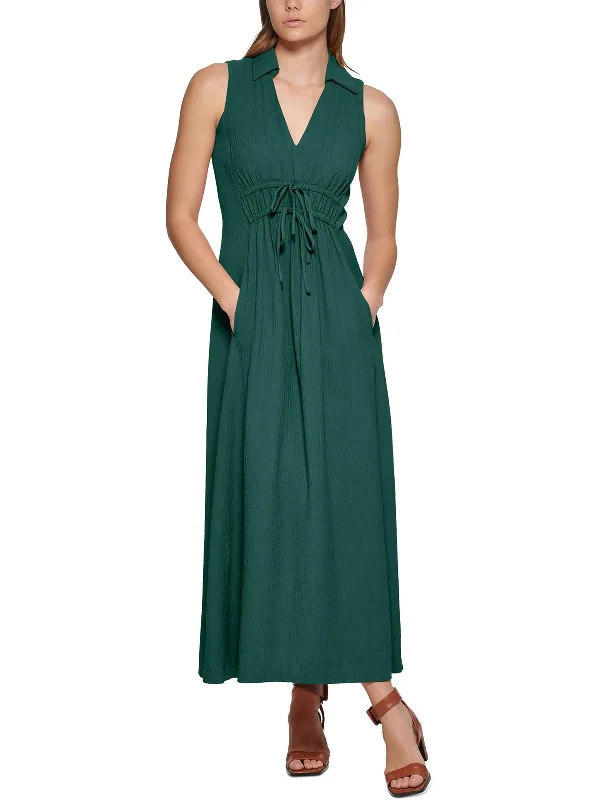 Shop Before It’s Gone!Womens Drawstring Rayon Maxi Dress