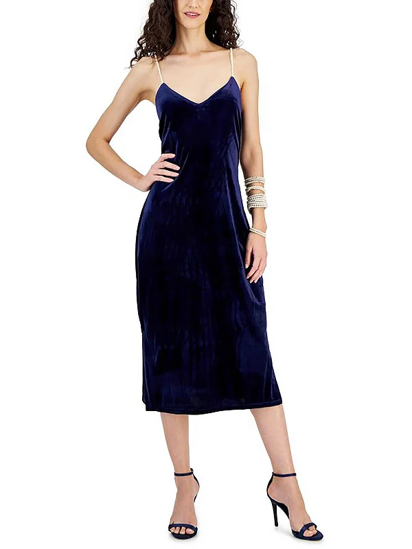 Today’s Deals, Tomorrow’s Regrets!Womens Embellished Mid Calf Midi Dress