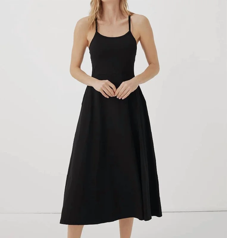 Score Huge Discounts Today!Women's Fit & Flare Midi Dress In Black