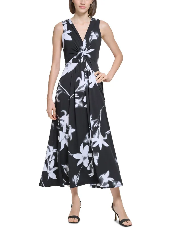 Sale Alert – Get Ready to Shop!Womens Floral Print Polyester Maxi Dress