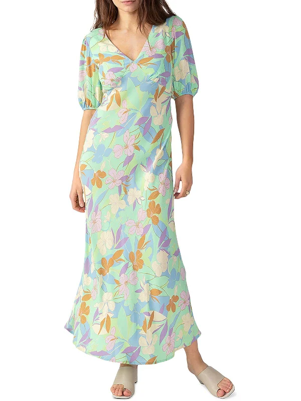 Incredible Savings Inside!Womens Floral Print Rayon Maxi Dress