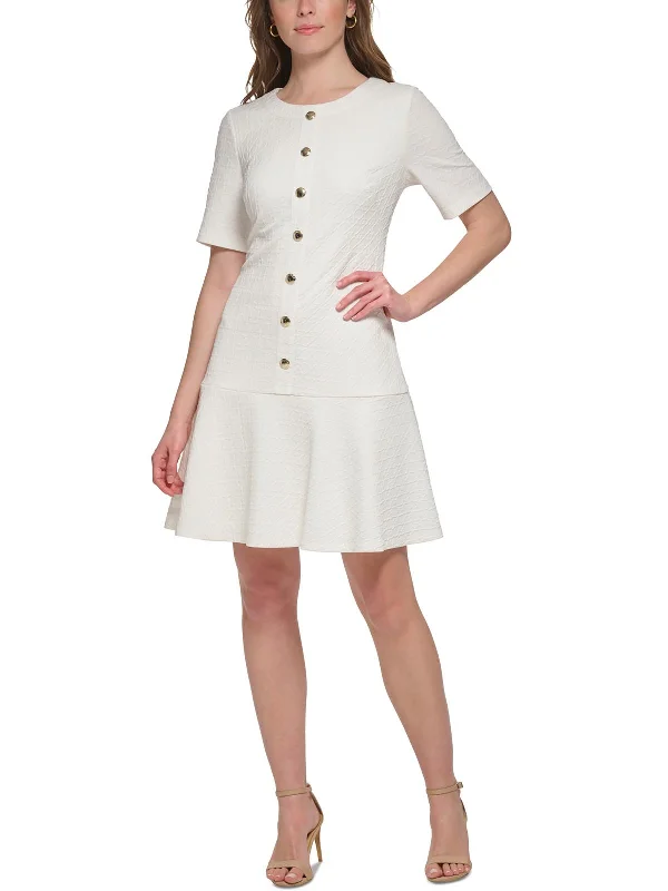 Your Exclusive Offer Awaits!Womens Jacquard Knee Length Midi Dress