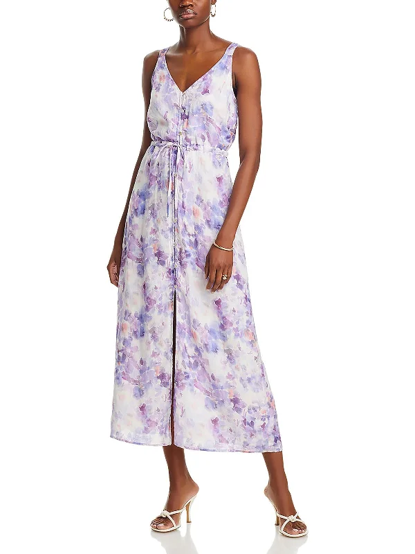 Today’s Deals, Tomorrow’s Regrets!Womens Linen Button-Down Midi Dress