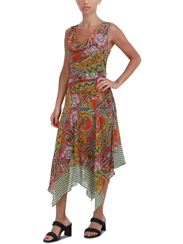 Stock Up and Save!Womens Paisley Chiffon Maxi Dress