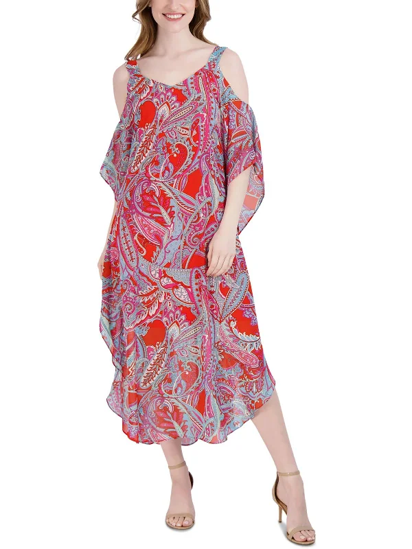 Everything Must Go!Womens Paisley Chiffon Maxi Dress