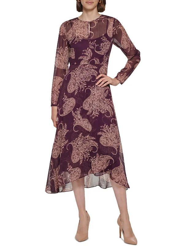 Today Only – Don’t Miss It!Womens Paisley Midi Midi Dress