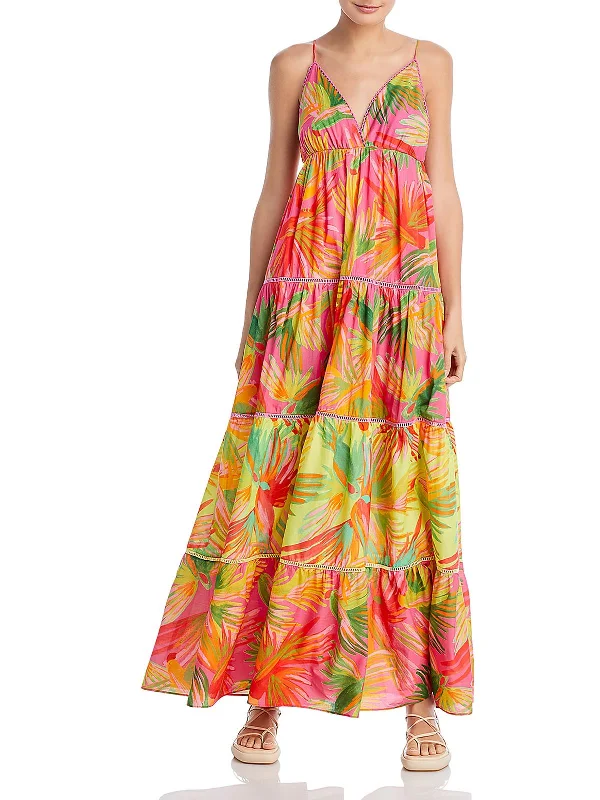Buy More, Save More!Womens Picot Trim Long Maxi Dress